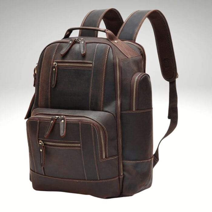 snepgear leather backpack