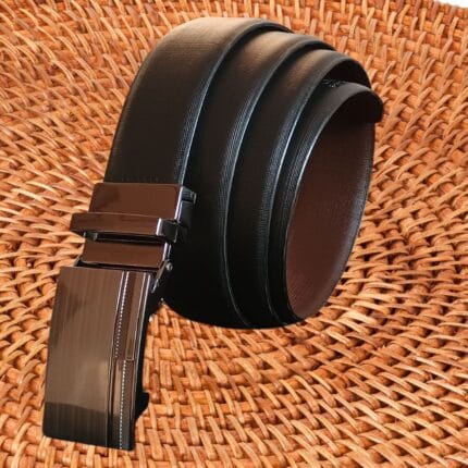 Italian Leather Reversible Belt for Men | Auto lock Buckle Premium Imported Buckle | Eco Cross Liner